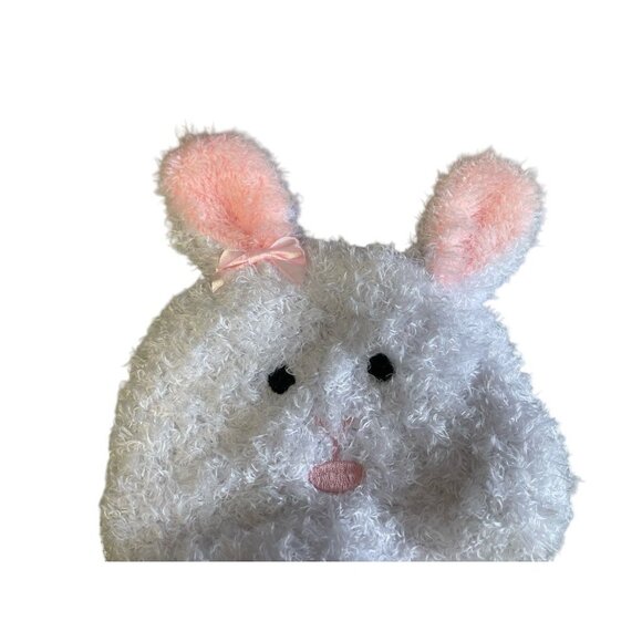 Little Me Baby Bunny Hat & Socks Set With Fluffy Ears & Pink Bow - Picture 3 of 3